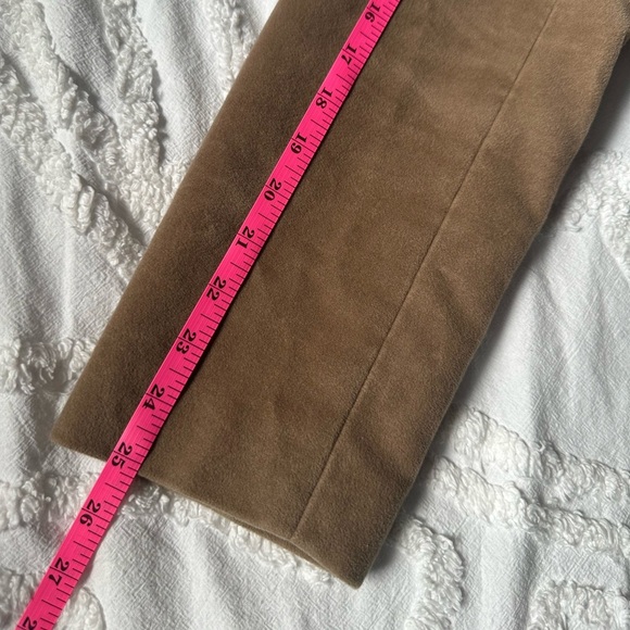 Vintage French Connection Tan faux suede Double-breasted Peacoat Jacket Size 8 - Picture 7 of 11